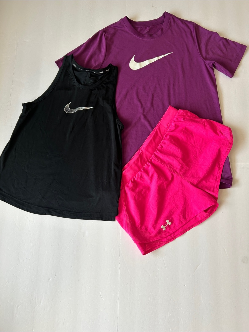 Nike Kids Black Tank Top with Silver Swoosh - Athletic Tank